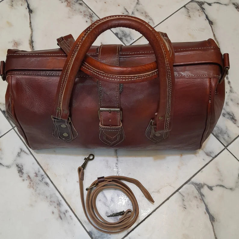 LEATHER DOCTOR BAG,duffel bag,canvas travel doctor bag,luggage bag