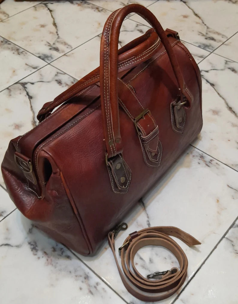LEATHER DOCTOR BAG,duffel bag,canvas travel doctor bag,luggage bag