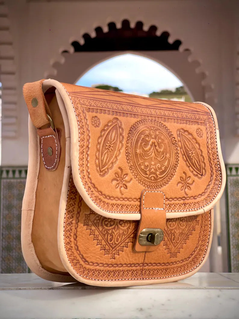 MoroccanLeather bag, Gift for woman