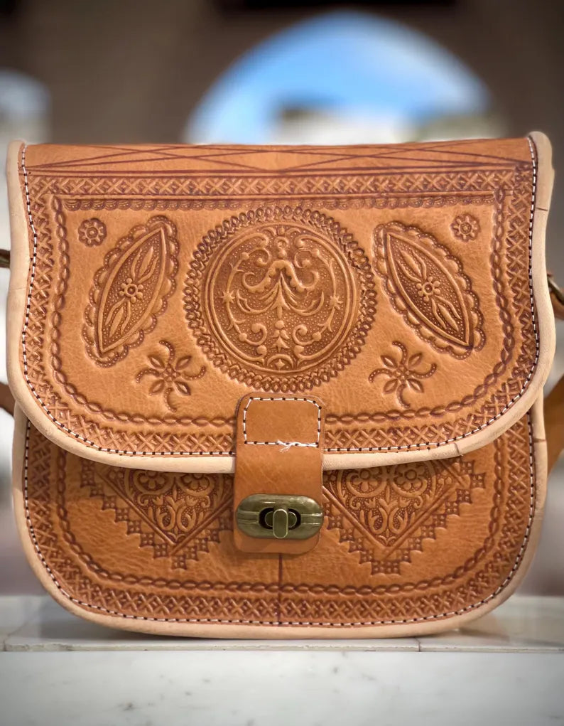 MoroccanLeather bag, Gift for woman