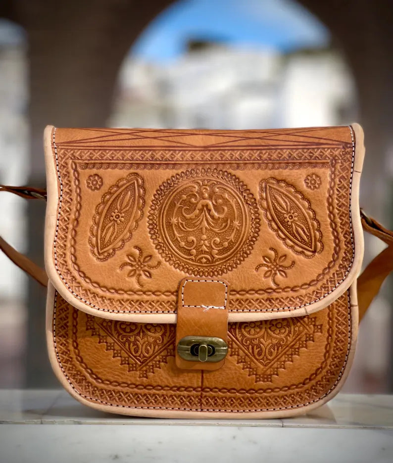 MoroccanLeather bag, Gift for woman