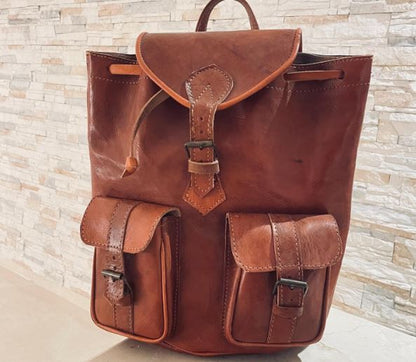 Moroccan Leather Backpack, bag