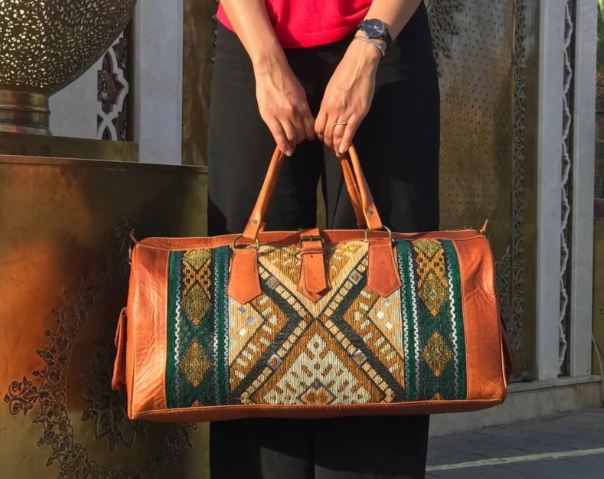 moroccan kilim travel bags  for women and men