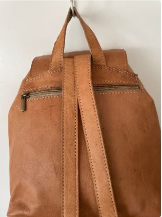 Moroccan organic soft leather backpack