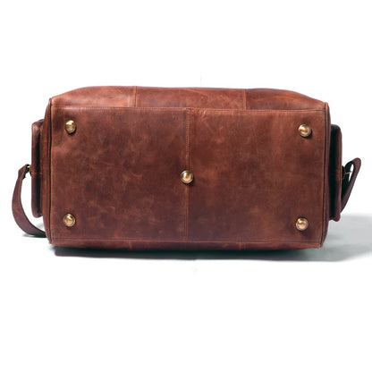 Full grain leather duffle bag