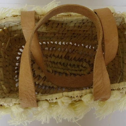 basket made from palm leaves
